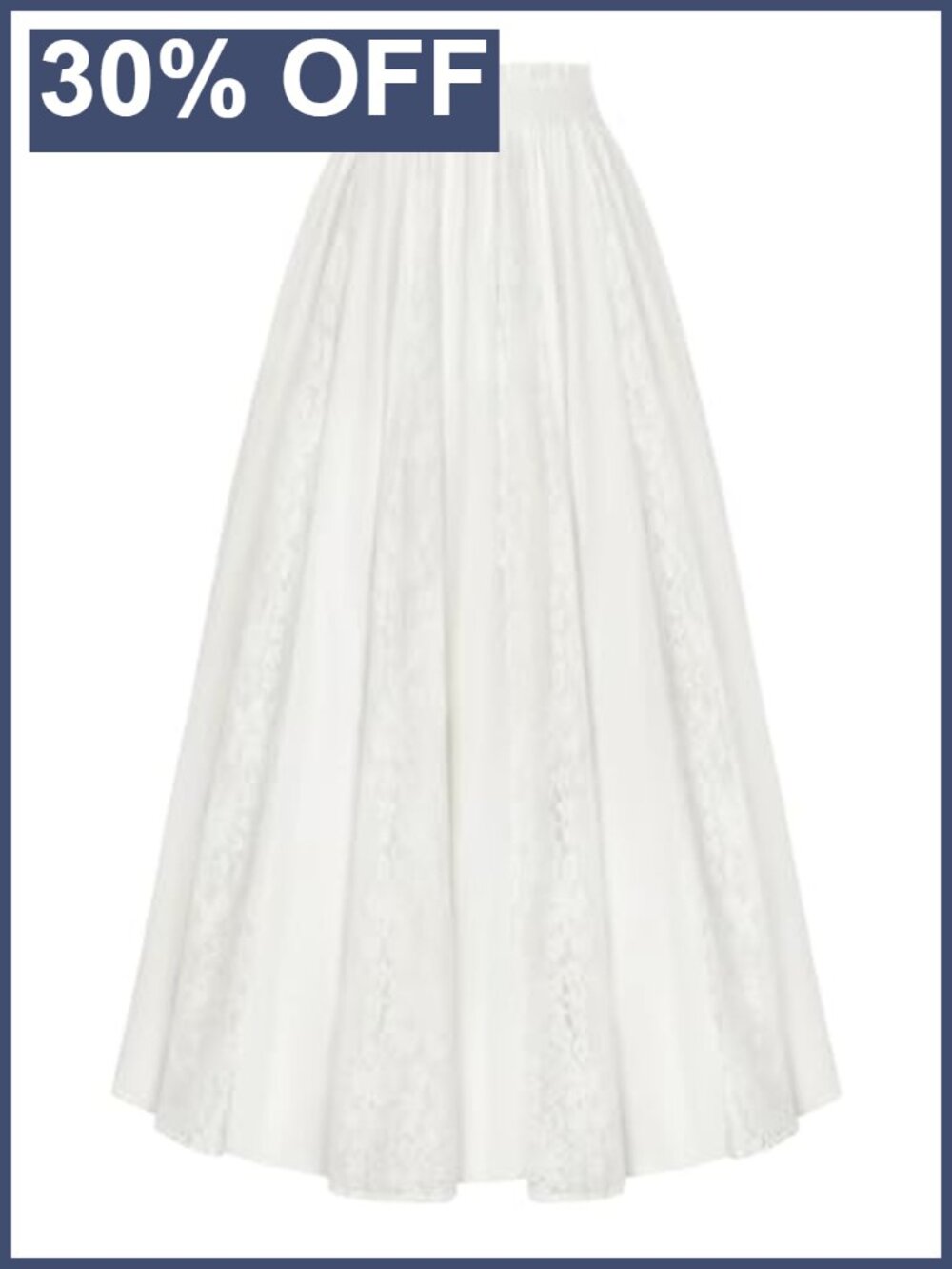 Maxi Skirt Womens Lace Flowy High Waisted Long Renaissance Skirt